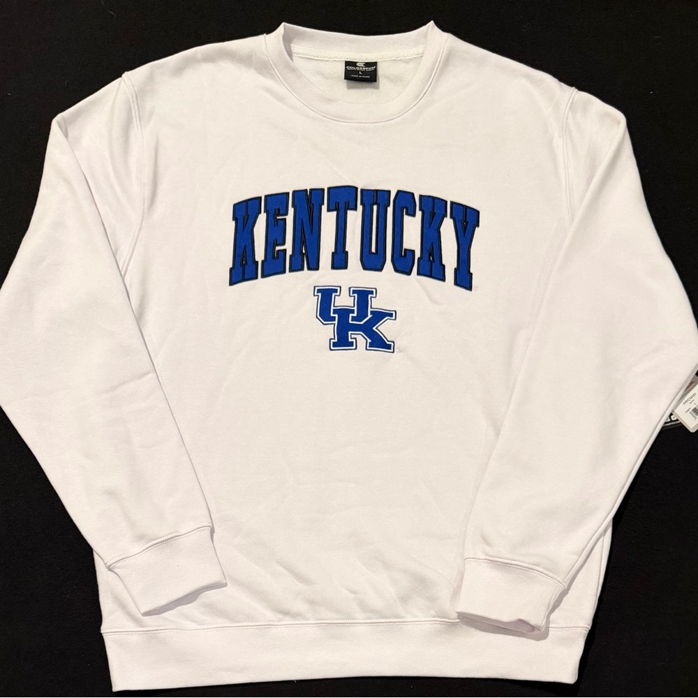 Kentucky Wildcats Colosseum White Long Sleeve Embroidered Mens‎ Size Large